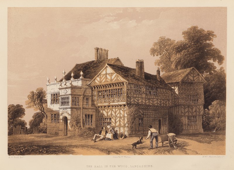 The Hall in the Wood, Lancashire (água-tinta) de English School