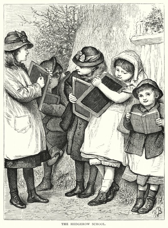 A Escola Hedgerow (gravura) de English School