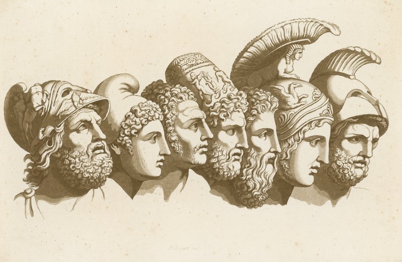 Os heróis da guerra de Trojan de English School
