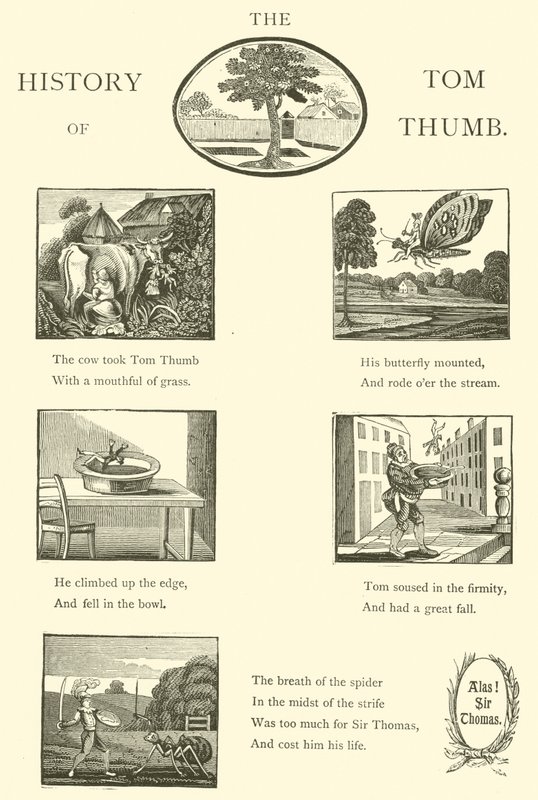A História de Tom Thumb (xilogravura) de English School