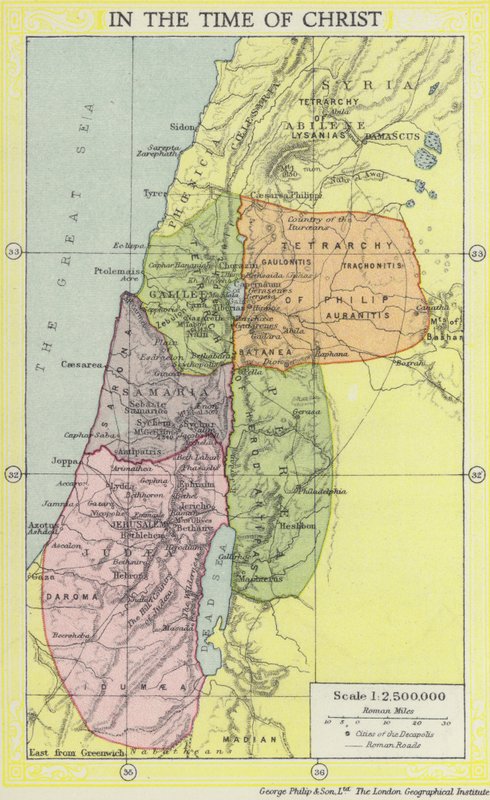 A Terra Santa no tempo de Cristo (cor litho) de English School