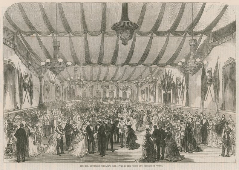 O Honorável Artilheiro Companys Ball dado ao Príncipe e Princesa de Gales de English School