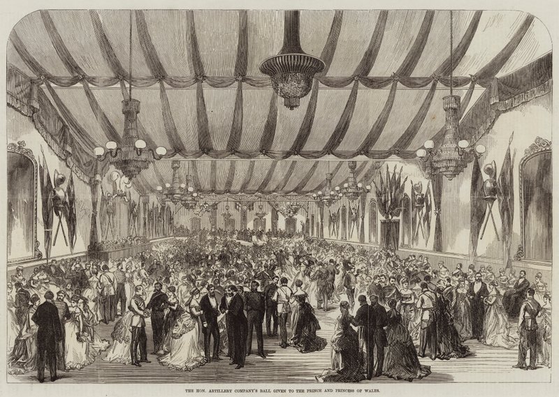Artilharia da Honorável Companhia de Artilharia entregue ao Príncipe e Princesa de Gales de English School