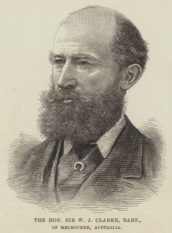 O Honorável Sir W J Clarke, Baronete, de Melbourne, Austrália (gravura) de English School