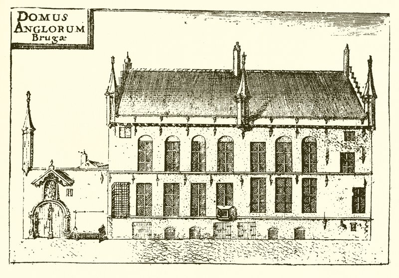 A casa em Bruges ocupada por Caxton de English School