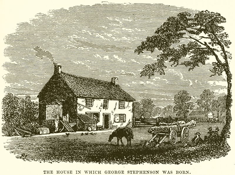 A casa em que George Stephenson nasceu de English School