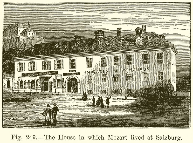 A casa em que Mozart viveu em Salzburgo de English School