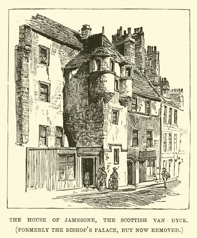 A Casa de Jamesone, o Van Dyck escocês, anteriormente o Palácio dos Bispos, mas agora removido de English School