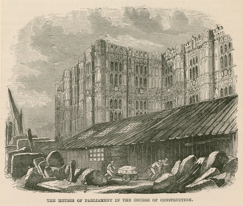 As Casas do Parlamento no decurso da construção de English School