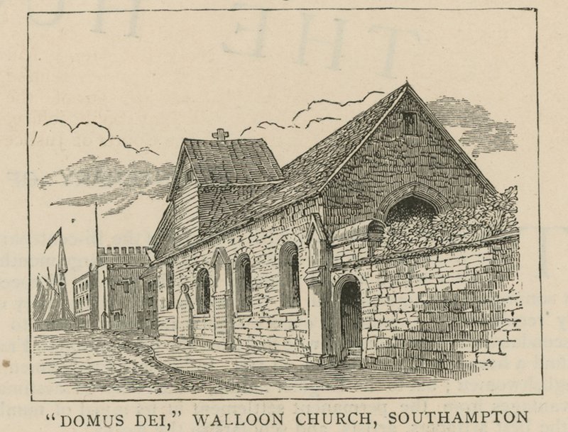 Os huguenotes na Inglaterra: Domus Dei, igreja Valônia, Southampton de English School