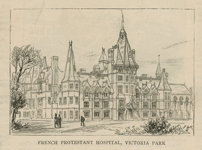 Os huguenotes na Inglaterra: Hospital Protestante Francês, Victoria Park de English School