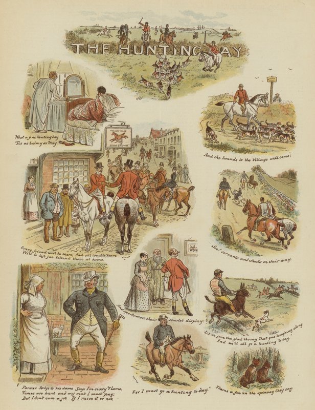 O Dia da Caça (chromolitho) de English School