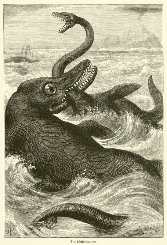 O Ictiossauro (gravura) de English School