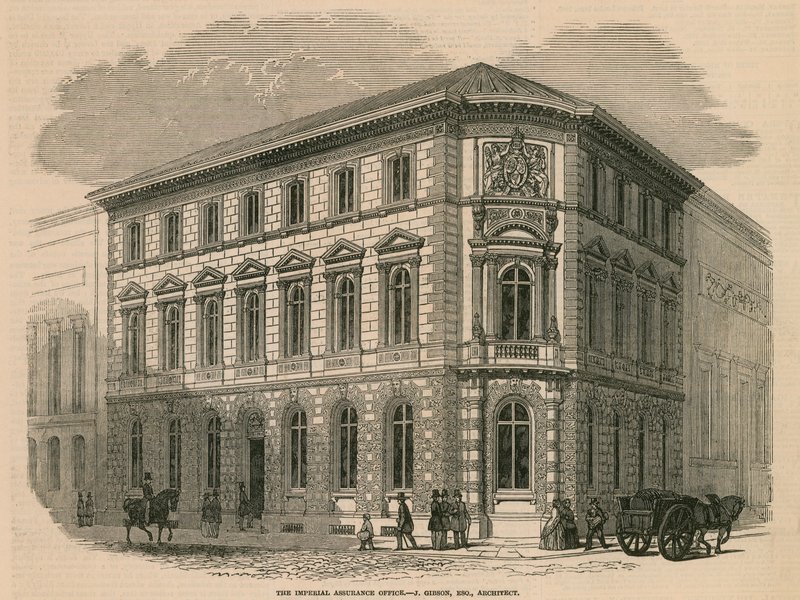 O escritório da Imperial Assurance - J Gibson, arquiteto de English School