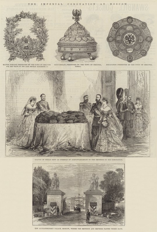 A Coroação Imperial em Moscovo (gravura) de English School