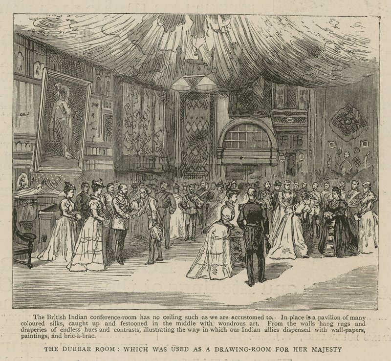 O Instituto Imperial: A Sala Durbar, que foi usada como sala de visitas para Sua Majestade de English School