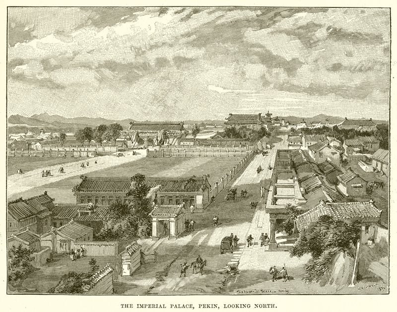 O Palácio Imperial, Pekin, olhando para o norte de English School