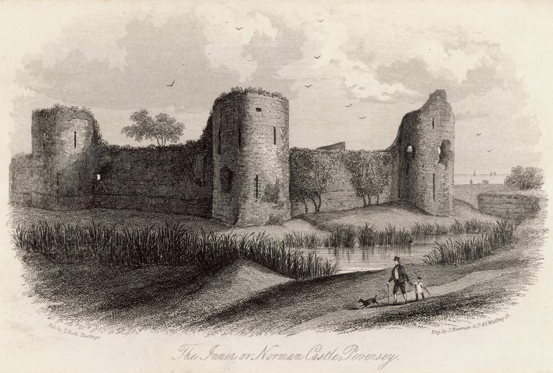 O castelo interno ou normando em Pevensey de English School