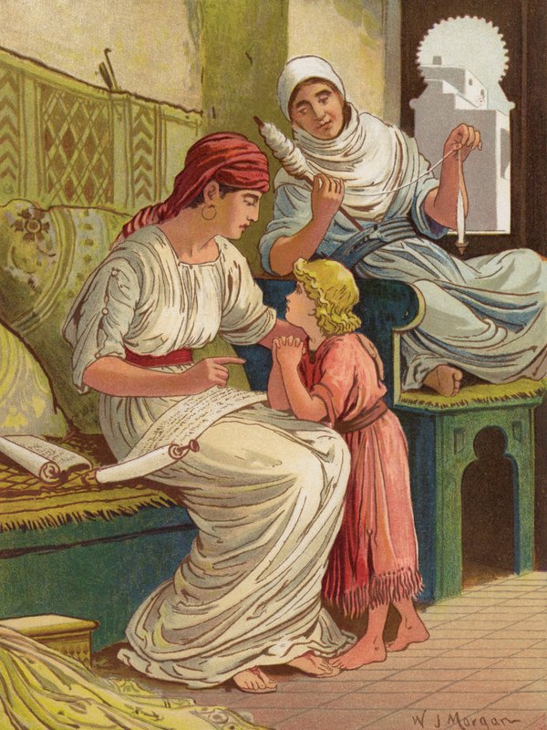 A Instrução de Timothy, II Timothy, I (cor litho) de English School