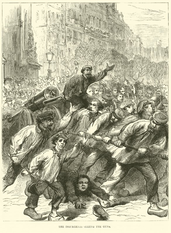 Os insurgentes apreendendo as armas, março de 1871 de English School