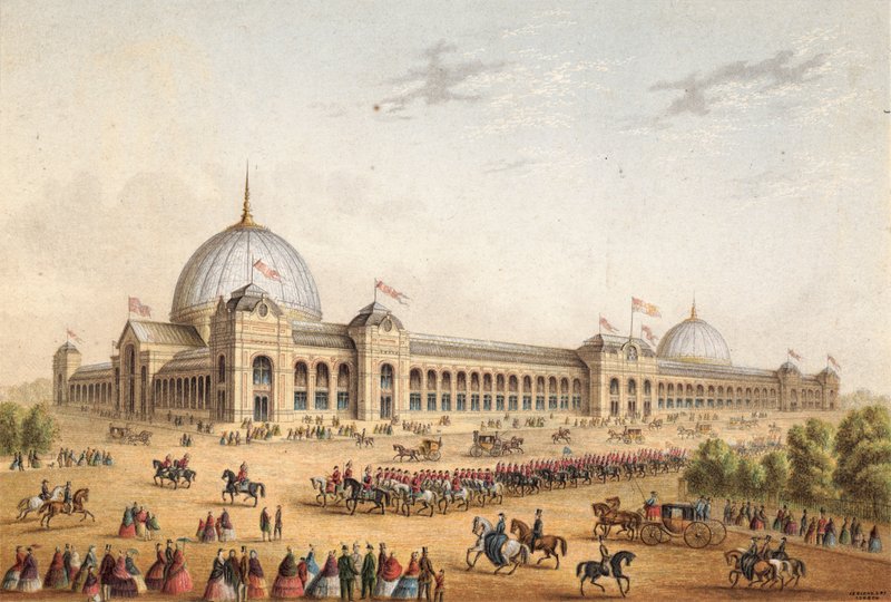 O edifício da exposição internacional de 1862 de English School