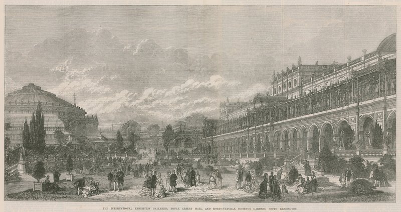 As galerias internacionais de exposição, Royal Albert Hall e Horticultural Societys Gardens, South Kensington de English School