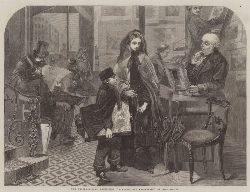 A Exposição Internacional, "Sem nome e sem amigos" (gravura) de English School