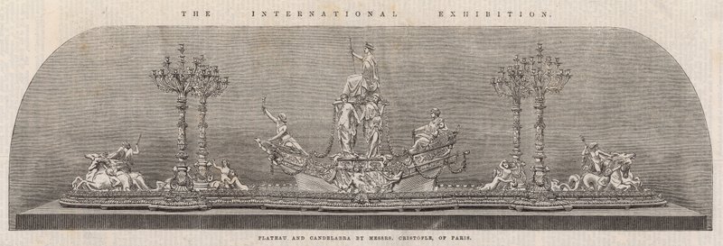 A exposição internacional; Planalto e candelabro dos senhores Cristofle de Paris de English School