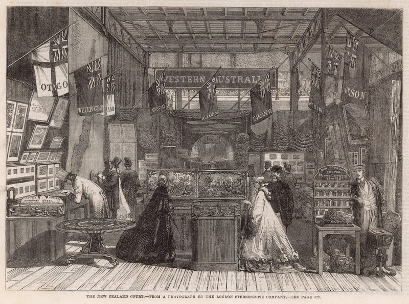 A exposição internacional; Tribunal da Nova Zelândia de English School