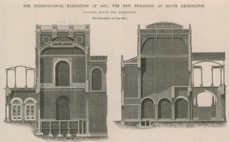 A Exposição Internacional de 1871: Os Novos Edifícios em South Kensington de English School