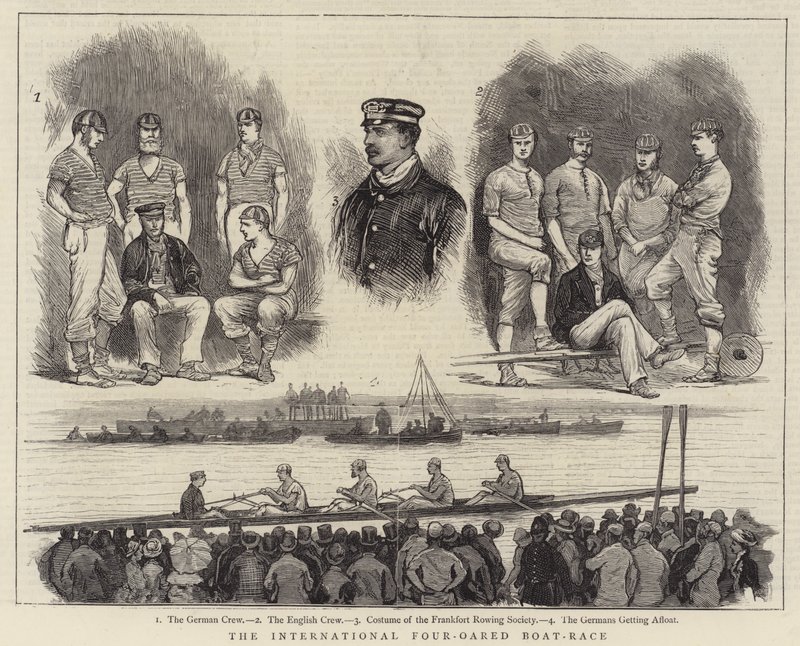 A Corrida Internacional de Barcos de Quatro Orelhas (gravura) de English School
