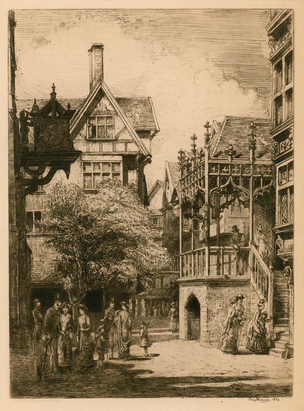 A Exposição Internacional de Saúde em South Kensington: a antiga rua de Londres de English School