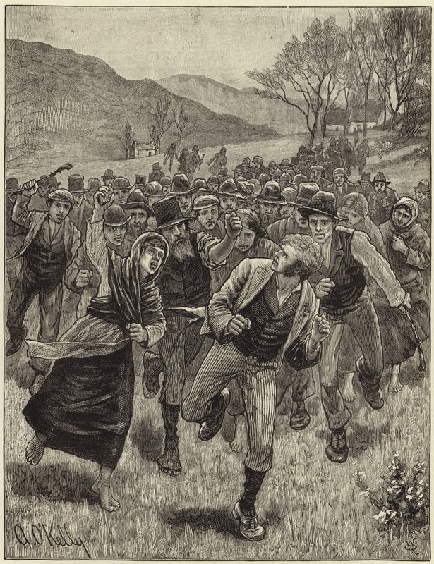 A agitação da Liga Irlandesa de Terra de English School
