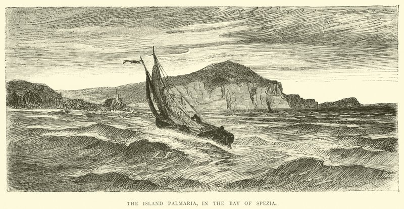 A ilha Palmaria, na baía de Spezia de English School