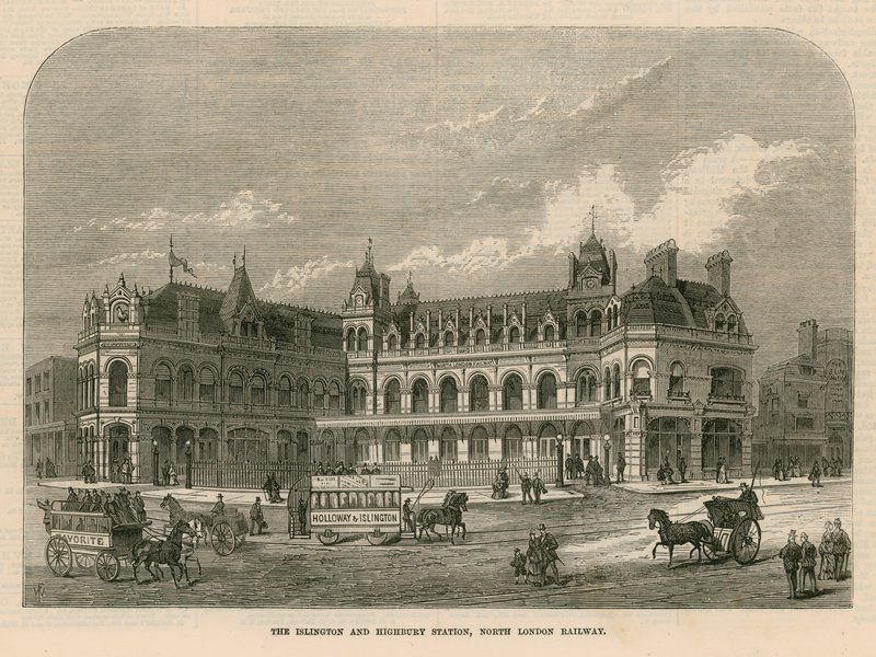 Estação de Islington e Highbury, North London Railway de English School