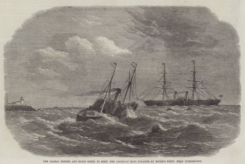 O Jackal Tender e os Barcos vão encontrar-se com o American Mail Steamer em Roche
