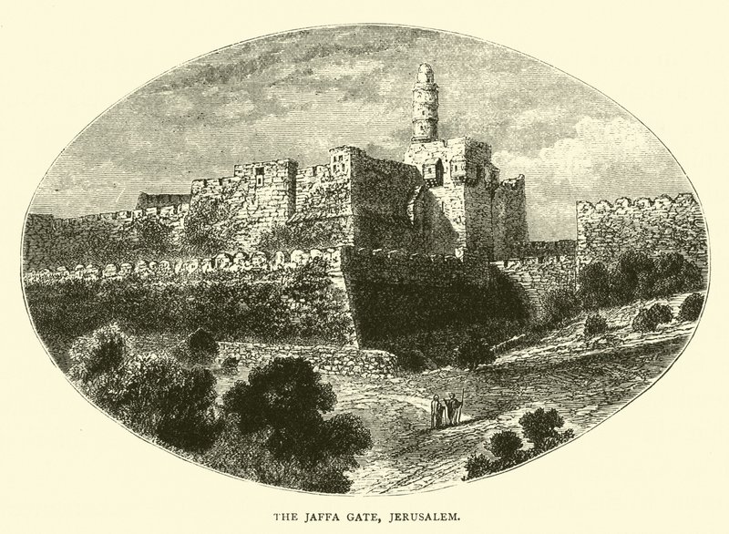O Portão de Jaffa, em Jerusalém de English School