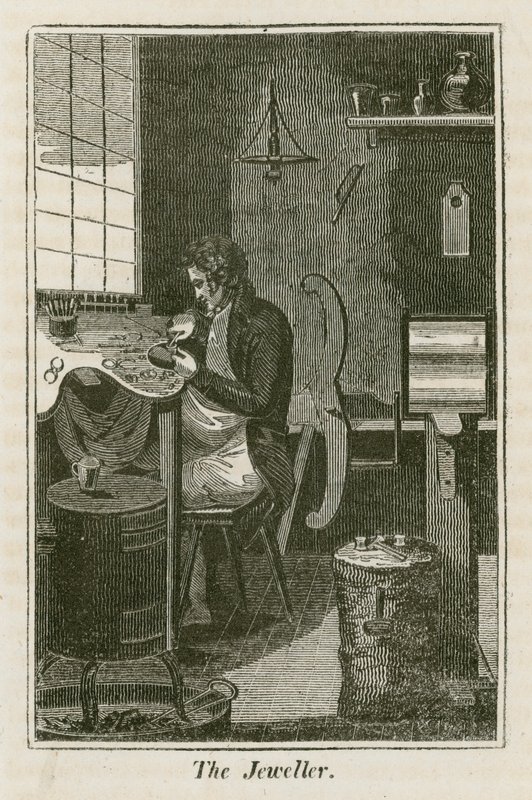 O Joalheiro (gravura) de English School