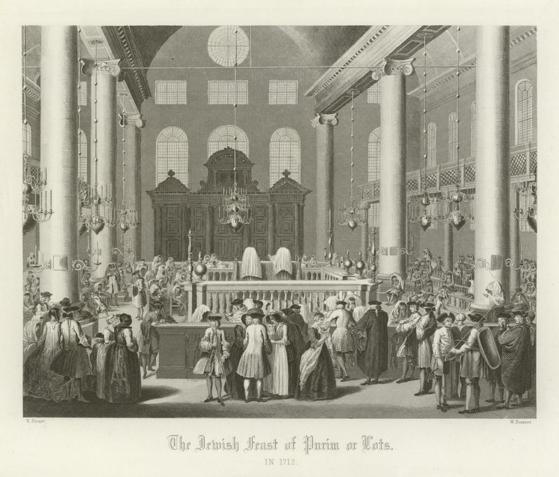 A festa judaica de Purim, ou seja, 1712 de English School