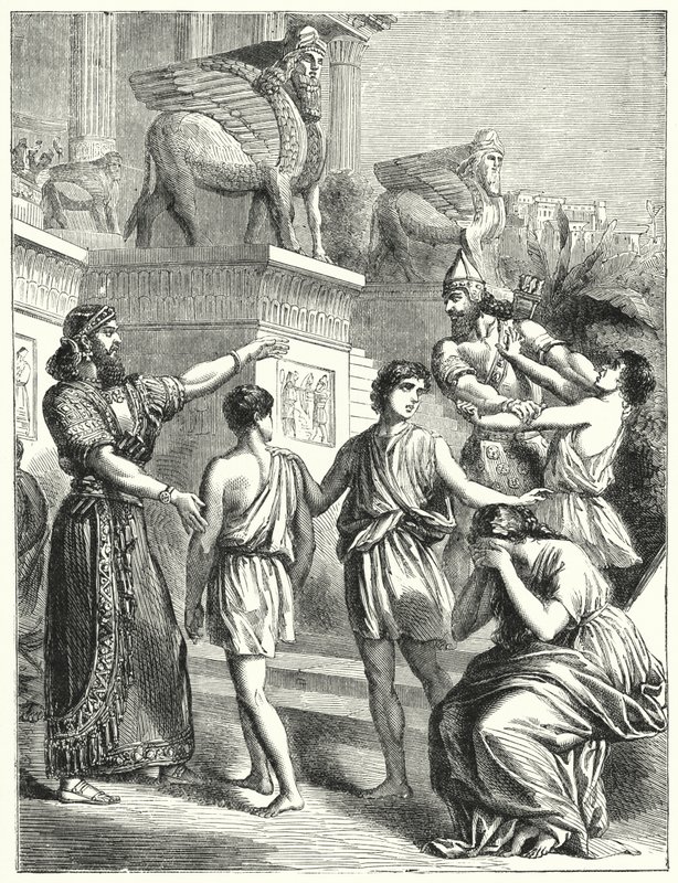 Os judeus na Babilónia (gravura) de English School