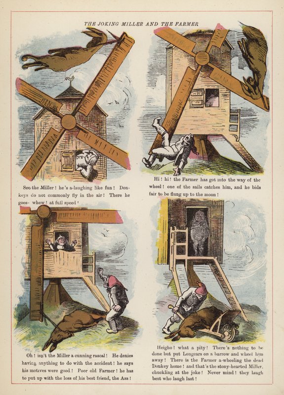 The Joking Miller and the Farmer (cor litho) de English School
