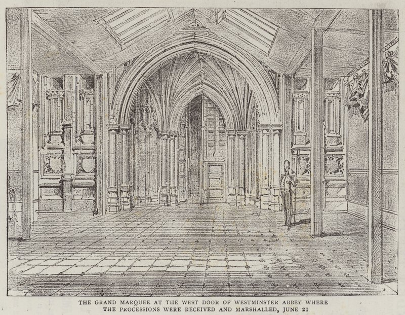 O Jubileu de Sua Majestade a Rainha (litho) de English School