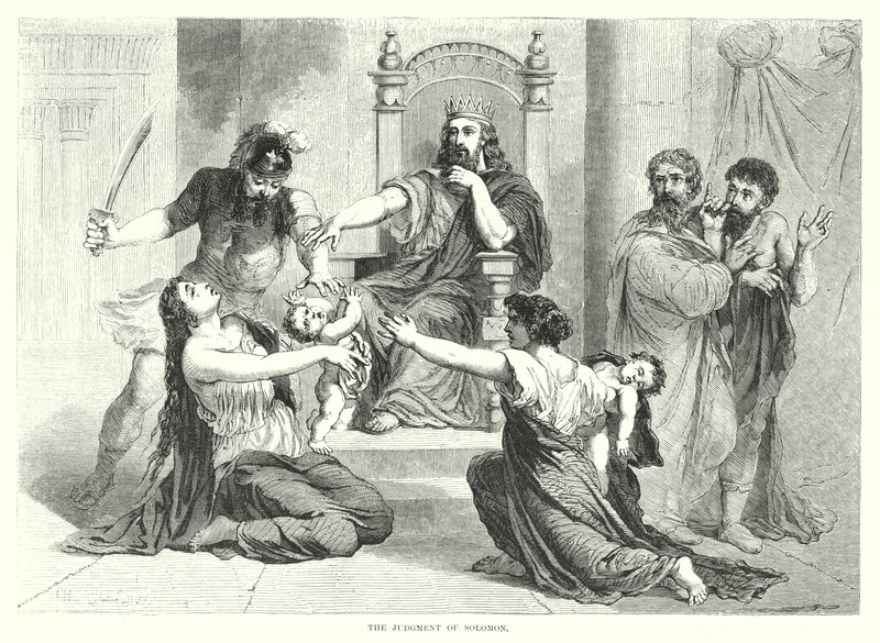 O julgamento de Salomão (gravura) de English School