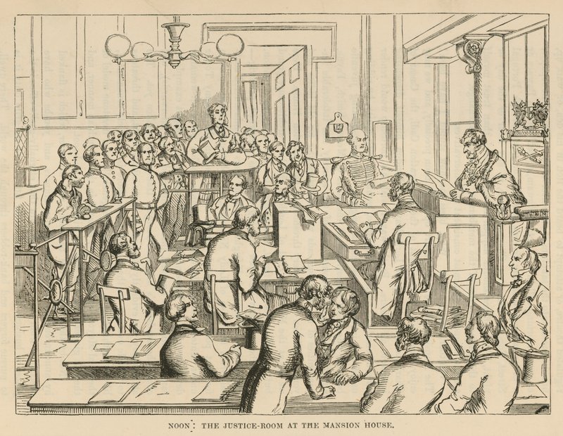A Sala da Justiça na Mansion House de English School