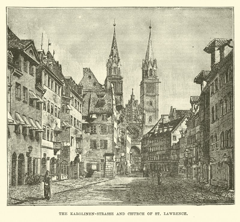 A Karolinen-Strasse e a Igreja de São Lourenço de English School