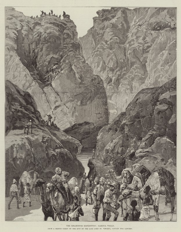 The Khartoum Expedition, Gakdul Wells (gravura) de English School