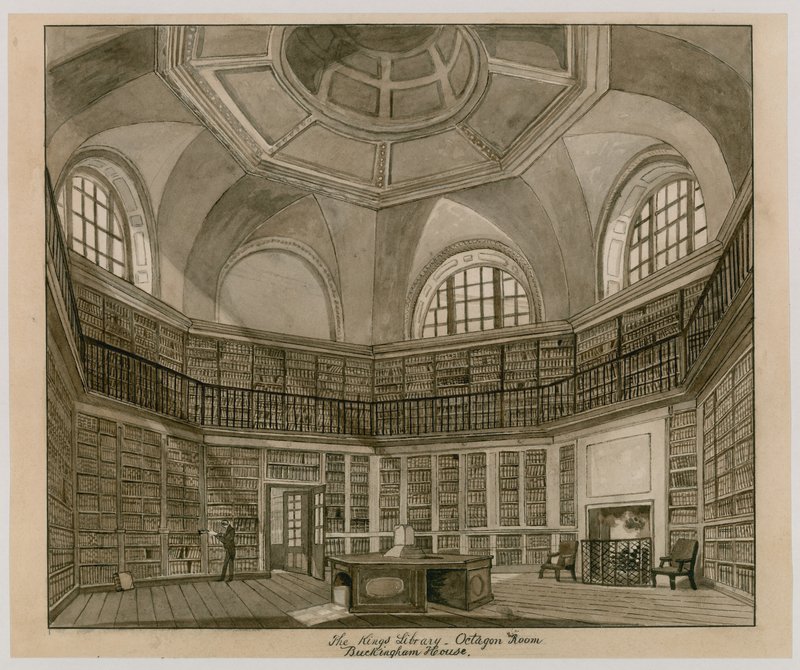 The Kings Library, Sala Octagon, Palácio de Buckingham (wc no papel) de English School