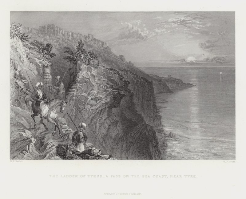 A Escada de Tyrus - um Passe na Costa do Mar, perto de Tiro de English School