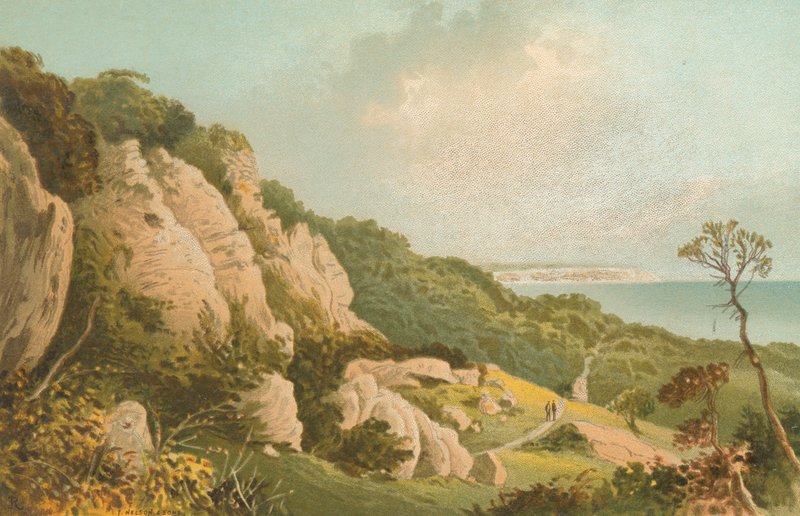O desmoronamento perto de Ventnor - Ilha de Wight de English School