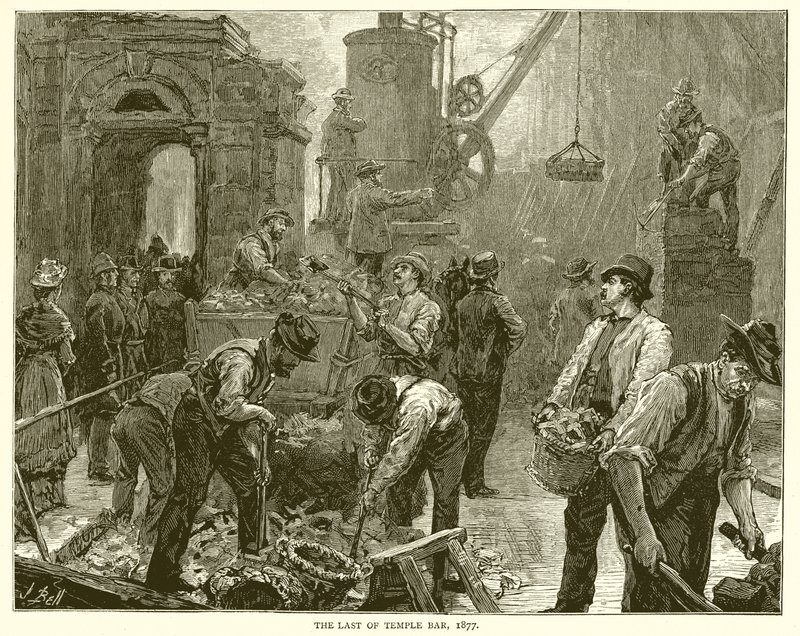 O último de Temple Bar, 1877 de English School